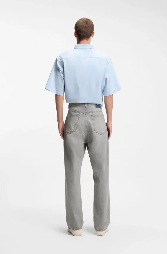 Grey baggy-fit jeans in stonewashed denim Grey baggy-fit jeans in stonewashed denim