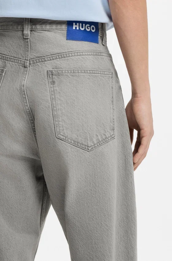 Grey baggy-fit jeans in stonewashed denim Grey baggy-fit jeans in stonewashed denim