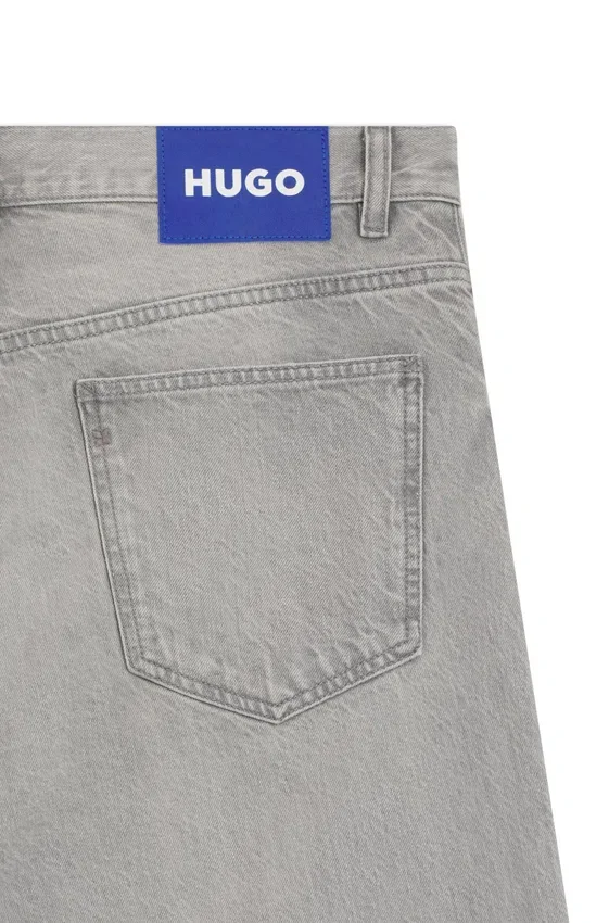 Grey baggy-fit jeans in stonewashed denim Grey baggy-fit jeans in stonewashed denim