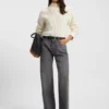Grey boyfriend-fit jeans in rigid denim Grey boyfriend-fit jeans in rigid denim