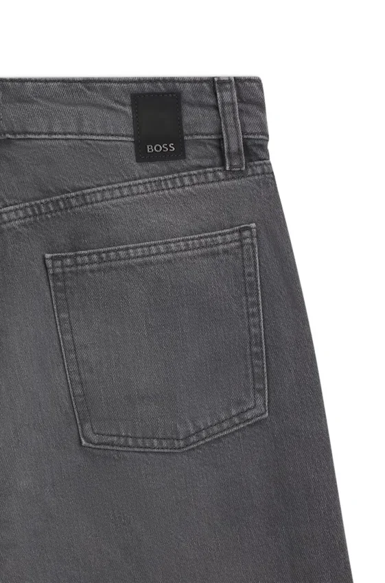 Grey boyfriend-fit jeans in rigid denim Grey boyfriend-fit jeans in rigid denim