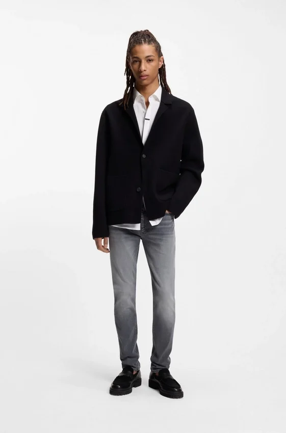 Grey extra-slim-fit jeans in stretch denim Grey extra-slim-fit jeans in stretch denim