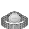 Grey-plated chronograph watch with gold-tone details