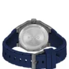 Grey-plated watch with silicone logo strap