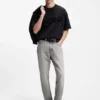 Grey regular-fit jeans in stonewashed denim