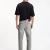 Grey regular-fit jeans in stonewashed denim