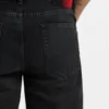 Grey regular-fit jeans in vintage-wash denim