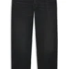 Grey regular-fit jeans in vintage-wash denim