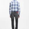 Grey slim-fit jeans in stretch denim