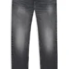 Grey slim-fit jeans in stretch denim