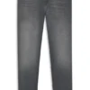 Grey slim-fit jeans in stretch denim