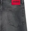 Grey slim-fit jeans in stretch denim