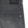 Grey slim-fit jeans in stretch denim