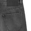 Grey straight-fit jeans in rigid denim