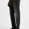 Grey tapered-fit jeans in stretch denim