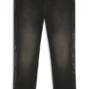 Grey tapered-fit jeans in stretch denim