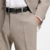 Gunmetal-buckle belt in Italian leather