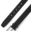 Gunmetal-buckle belt in Italian leather