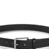 Gunmetal-buckle belt in Italian leather