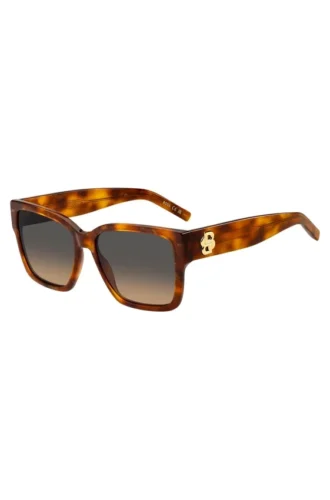 Havana-acetate sunglasses with Double B monogram
