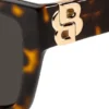 Havana-acetate sunglasses with Double B monogram
