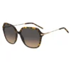 Havana-acetate sunglasses with gold-tone temples
