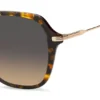 Havana-acetate sunglasses with gold-tone temples