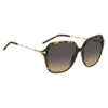Havana-acetate sunglasses with gold-tone temples