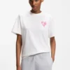 Heart-artwork T-shirt in cotton jersey