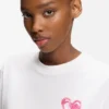 Heart-artwork T-shirt in cotton jersey