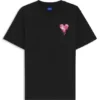 Heart-artwork T-shirt in cotton jersey