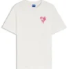 Heart-artwork T-shirt in cotton jersey