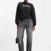 Heart-logo sweatshirt in cotton terry