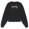Heart-logo sweatshirt in cotton terry