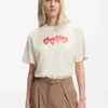 Heart-logo T-shirt in cotton jersey