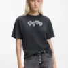 Heart-logo T-shirt in cotton jersey