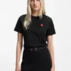 Heart-logo T-shirt in cotton jersey