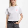 Heart-logo T-shirt in cotton jersey