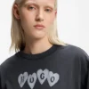 Heart-logo T-shirt in cotton jersey