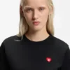 Heart-logo T-shirt in cotton jersey
