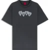 Heart-logo T-shirt in cotton jersey