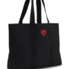 Heart-logo tote bag in cotton canvas
