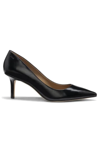 heeled leather pumps with debossed logo 2 330x500 - Heeled leather pumps with debossed logo