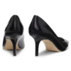 Heeled leather pumps with debossed logo