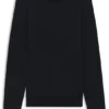 Herringbone-pattern sweater in wool and cotton