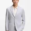 Herringbone regular-fit jacket in a cotton blend