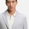 Herringbone regular-fit jacket in a cotton blend