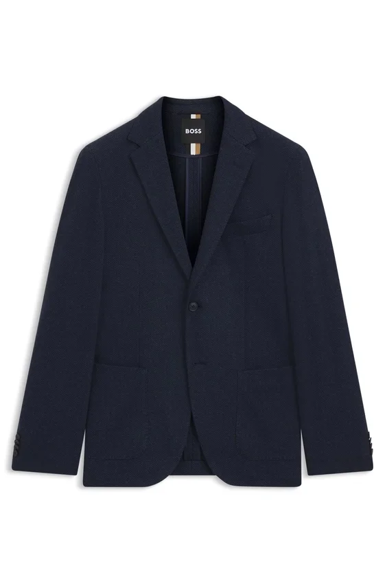 Herringbone regular-fit jacket in a cotton blend Herringbone regular-fit jacket in a cotton blend