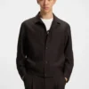 Herringbone slim-fit jacket in performance-stretch cloth