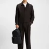 Herringbone slim-fit jacket in performance-stretch cloth
